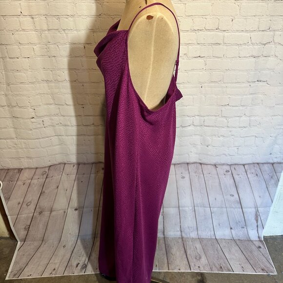 EVRI satin slip dress 2X purple patterned - Picture 7 of 9